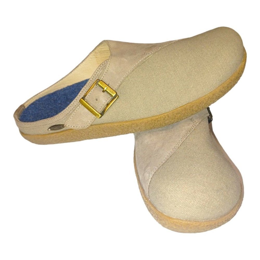 Giesswein Radler Mules, Unisex size 43 European, US 9.5 Men's, Women's, Taupe